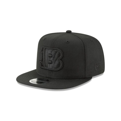 Cincinnati Bengals Gorra | New Era NFL Black On Black High Crown 9fifty Snapback Cap Mexico - Negros